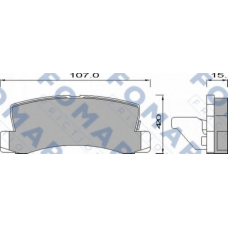 FO 428881 FOMAR ROULUNDS Комплект тормозных колодок, дисковый тормоз