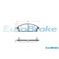 5501222256 EUROBRAKE Комплект тормозных колодок, дисковый тормоз