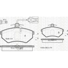 8110 29976 TRIDON Brake pads - front