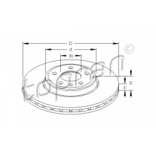 113 009 TOPRAN Тормозной диск