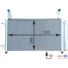 8FC 351 303-141 HELLA Конденсатор, кондиционер