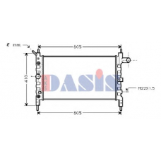 151440N AKS DASIS Радиатор, охлаждение двигателя