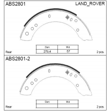 ABS2801 Allied Nippon Колодки барабанные