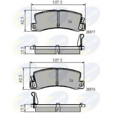 CBP3864 COMLINE Комплект тормозных колодок, дисковый тормоз