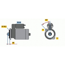 0 986 022 470 BOSCH Стартер