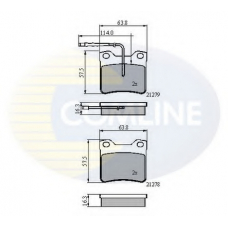 CBP11060 COMLINE Комплект тормозных колодок, дисковый тормоз