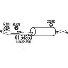 01.64350 MTS Глушитель выхлопных газов конечный