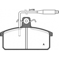 BPA0128.02 OPEN PARTS Комплект тормозных колодок, дисковый тормоз