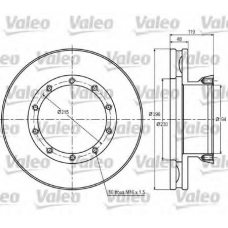 187012 VALEO Тормозной диск