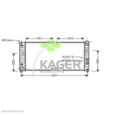 31-3203 KAGER Радиатор, охлаждение двигателя
