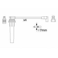 0 986 357 270 BOSCH Комплект проводов зажигания