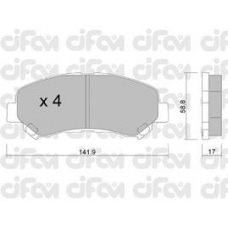 822-792-0 CIFAM Комплект тормозных колодок, дисковый тормоз
