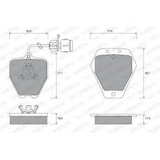 151-1791 WEEN Комплект тормозных колодок, дисковый тормоз