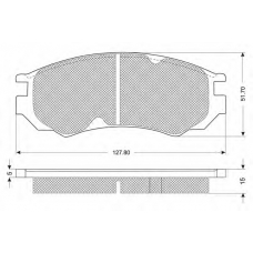PF1202 PROCODIS FRANCE Комплект тормозных колодок, дисковый тормоз