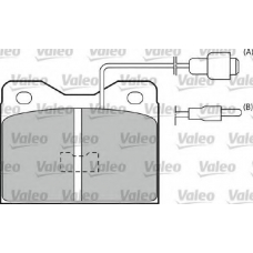 540076 VALEO Комплект тормозных колодок, дисковый тормоз