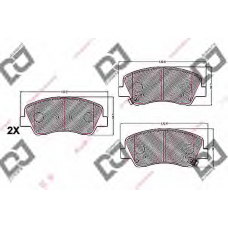 BP2215 DJ PARTS Комплект тормозных колодок, дисковый тормоз