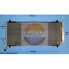 16-9929A AUTO AIR GLOUCESTER Конденсатор, кондиционер