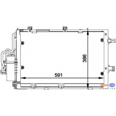 8FC 351 300-601 HELLA Конденсатор, кондиционер