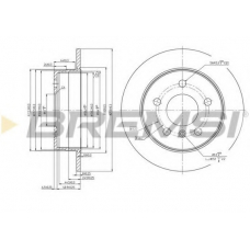 DBB258S BREMSI Тормозной диск