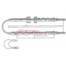 10.5352 METZGER Трос, стояночная тормозная система