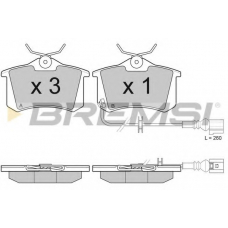 BP3005 BREMSI Комплект тормозных колодок, дисковый тормоз