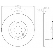 8DD 355 108-241 HELLA Тормозной диск