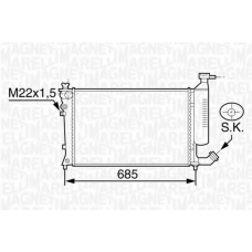 350213119200 MAGNETI MARELLI Радиатор, охлаждение двигателя