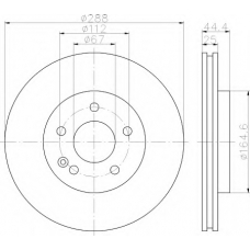 8DD 355 111-081 HELLA Тормозной диск