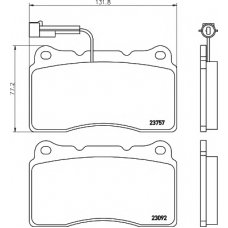 8DB 355 014-731 HELLA PAGID Комплект тормозных колодок, дисковый тормоз