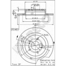 BS 7403 BRECO Тормозной диск