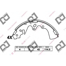 BS1258 DJ PARTS Комплект тормозных колодок