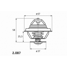 2.087.87 BEHR Термостат, охлаждающая жидкость