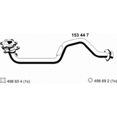 153447 ERNST Труба выхлопного газа; Ремонтная трубка, катализат