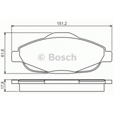 0 986 495 266 BOSCH Комплект тормозных колодок, дисковый тормоз