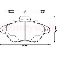 571366B BENDIX Комплект тормозных колодок, дисковый тормоз