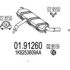 01.91260 MTS Глушитель выхлопных газов конечный