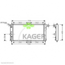 31-0305 KAGER Радиатор, охлаждение двигателя
