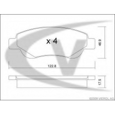 V22-0092 VEMO/VAICO Комплект тормозных колодок, дисковый тормоз