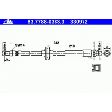 83.7788-0383.3 ATE Тормозной шланг