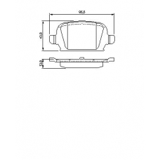 0 986 424 528 BOSCH Комплект тормозных колодок, дисковый тормоз