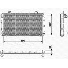 350213628000 MAGNETI MARELLI Радиатор, охлаждение двигателя