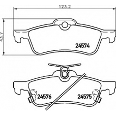 8DB 355 013-461 HELLA Комплект тормозных колодок, дисковый тормоз