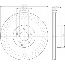 8DD 355 115-401 HELLA Тормозной диск