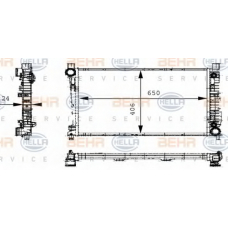 8MK 376 714-334 HELLA Радиатор, охлаждение двигателя