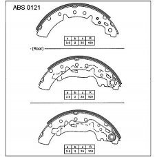 ABS0121 Allied Nippon Колодки барабанные