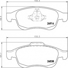 8DB 355 014-791 HELLA Комплект тормозных колодок, дисковый тормоз