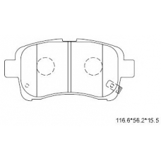 KD3718 ASIMCO Комплект тормозных колодок, дисковый тормоз