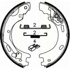 8100 17015 TRISCAN Комплект тормозных колодок, стояночная тормозная с