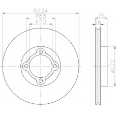 8DD 355 108-661 HELLA Тормозной диск