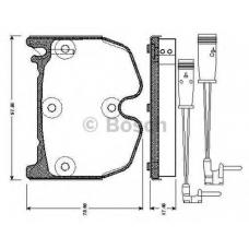 0 986 TB2 858 BOSCH Комплект тормозных колодок, дисковый тормоз